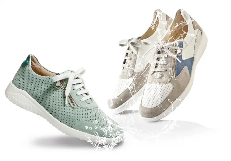 Sustainable comfort shoes for wide feet, made with water as a base
